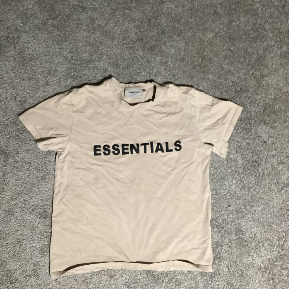 Essentials Beige Short Sleeve Tee